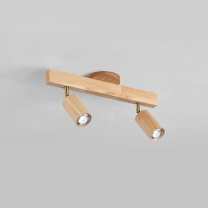 Wooden Track Ceiling Light | Modern LED Spotlight for Living Room or Hallway