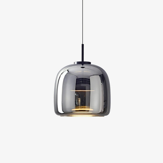 Smoked Glass Pendant Ceiling Lamp | Modern Hanging Light for Dining and Kitchen