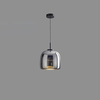 Smoked Glass Pendant Ceiling Lamp | Modern Hanging Light for Dining and Kitchen