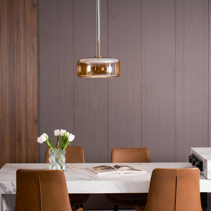 Smoked Glass Pendant Ceiling Lamp | Modern Hanging Light for Dining and Kitchen
