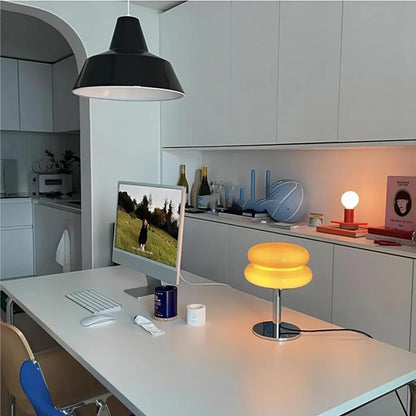 Bauhaus Minimalist Glass Table Lamp for Bedroom and Living Room | Modern Desk Lamp