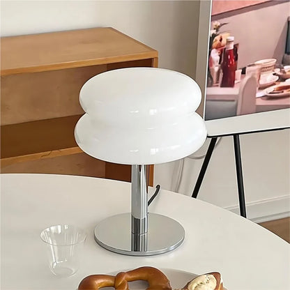 Bauhaus Minimalist Glass Table Lamp for Bedroom and Living Room | Modern Desk Lamp