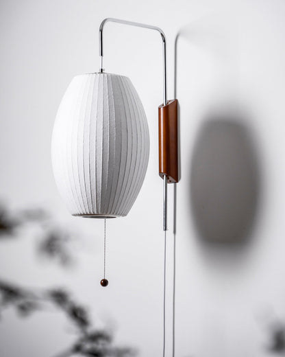Modern Wall Lamp Sconce with Pull Cord | Adjustable Wall Light for Bedroom