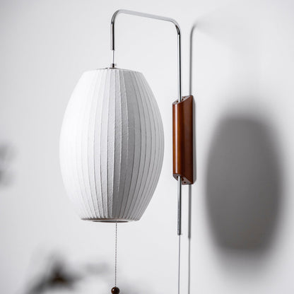 Modern Wall Lamp Sconce with Pull Cord | Adjustable Wall Light for Bedroom