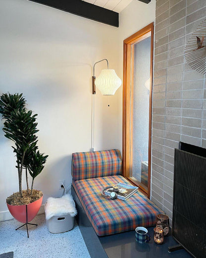 Modern Wall Lamp Sconce with Pull Cord | Adjustable Wall Light for Bedroom