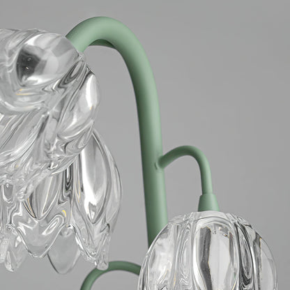 Floral Glass Table Lamp | Nature-Inspired Decorative Light for Bedroom or Living Room