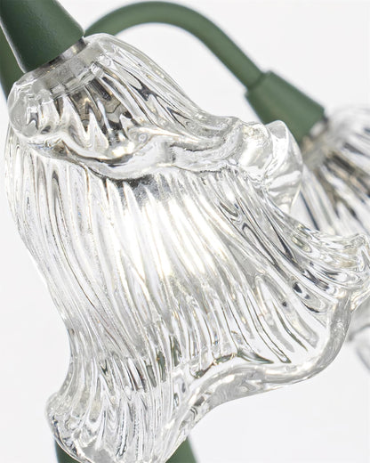 Floral Glass Table Lamp | Nature-Inspired Decorative Light for Bedroom or Living Room