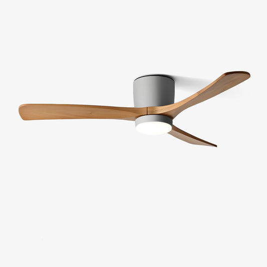Modern Nordic Wooden Ceiling Fan with LED Light | Quiet Bedroom Ceiling Lamp
