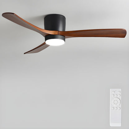 Modern Nordic Wooden Ceiling Fan with LED Light | Quiet Bedroom Ceiling Lamp