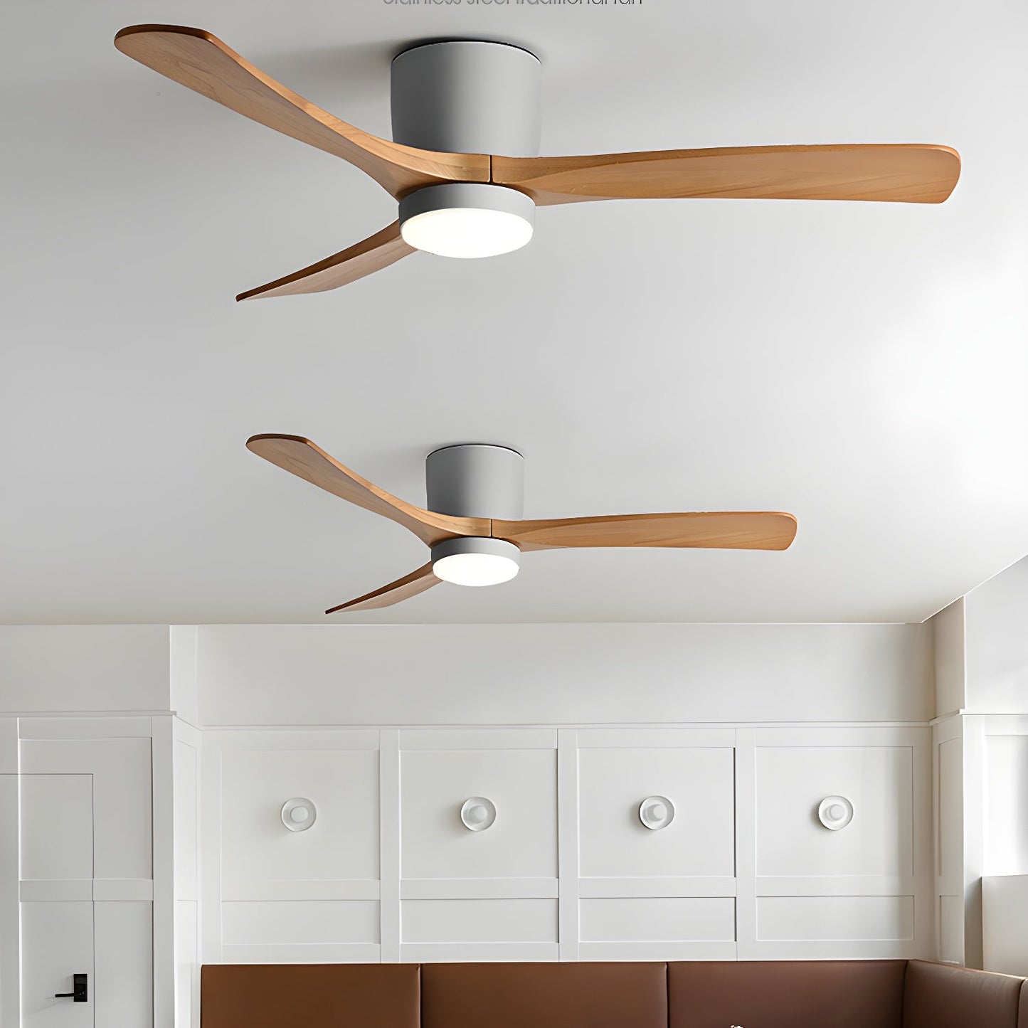 Modern Nordic Wooden Ceiling Fan with LED Light | Quiet Bedroom Ceiling Lamp