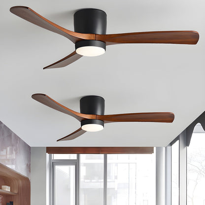 Modern Nordic Wooden Ceiling Fan with LED Light | Quiet Bedroom Ceiling Lamp