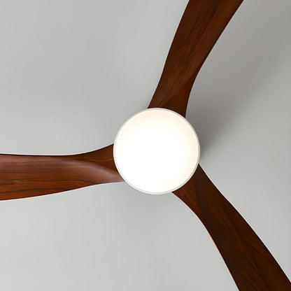 Modern Nordic Wooden Ceiling Fan with LED Light | Quiet Bedroom Ceiling Lamp