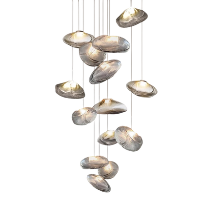 Nordic Glass Chandelier | Modern LED Ceiling Light for Living Room and Dining Area