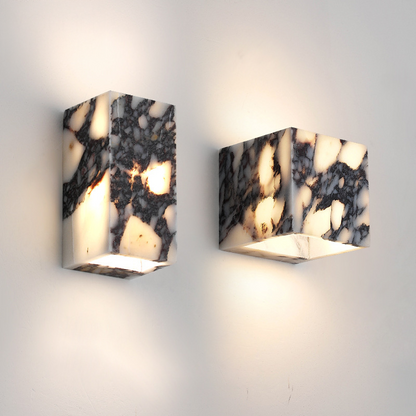 Marble Cube Wall Light for Bedroom | Modern LED Sconce