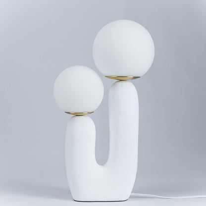 Modern Table Lamp | Bedside Desk Lamp with Glass Shade