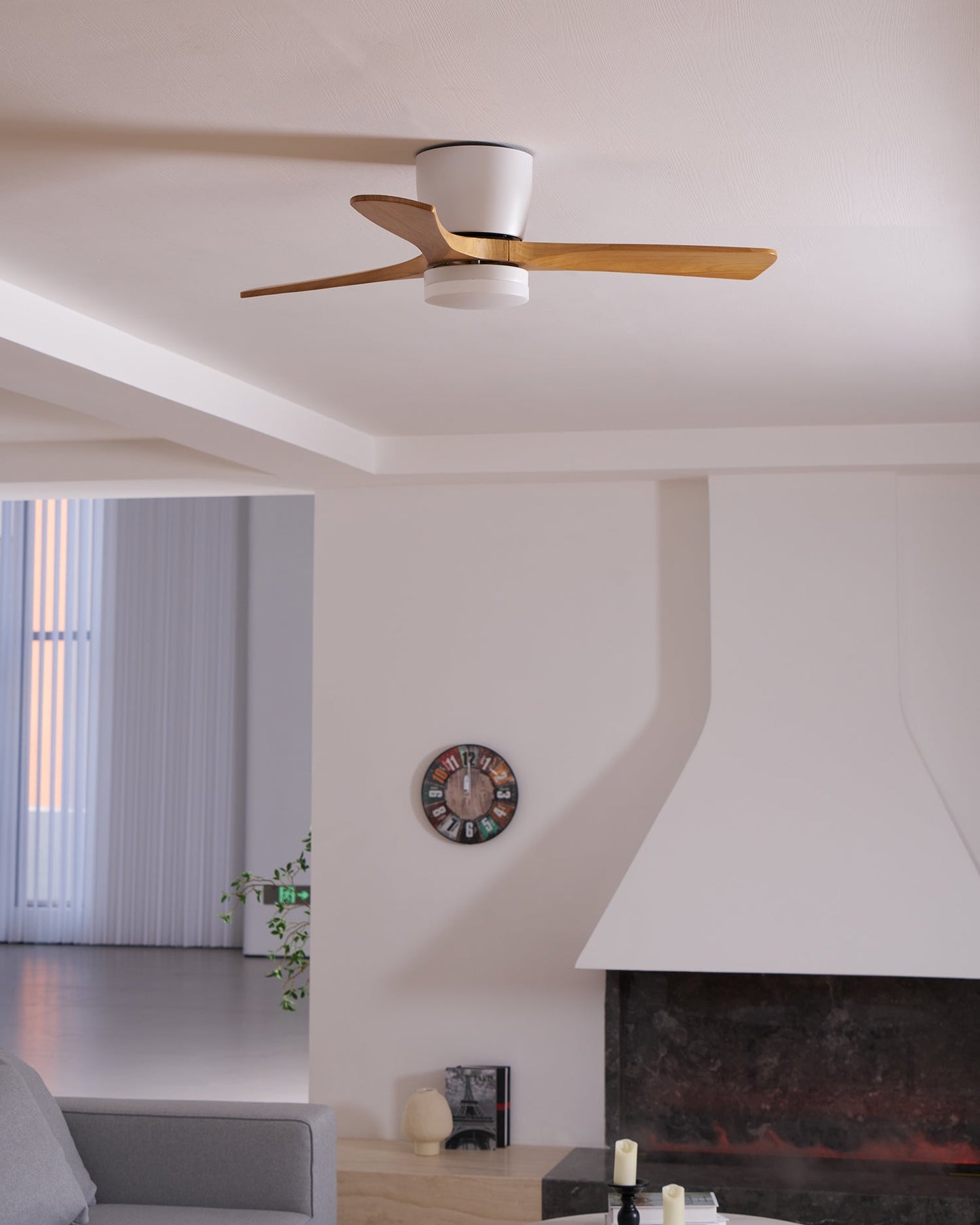 Modern Nordic Wooden Ceiling Fan with LED Light | Quiet Bedroom Ceiling Lamp