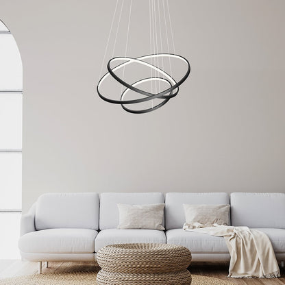Adjustable Modern LED Chandelier | Contemporary Dimmable Dining Room Light