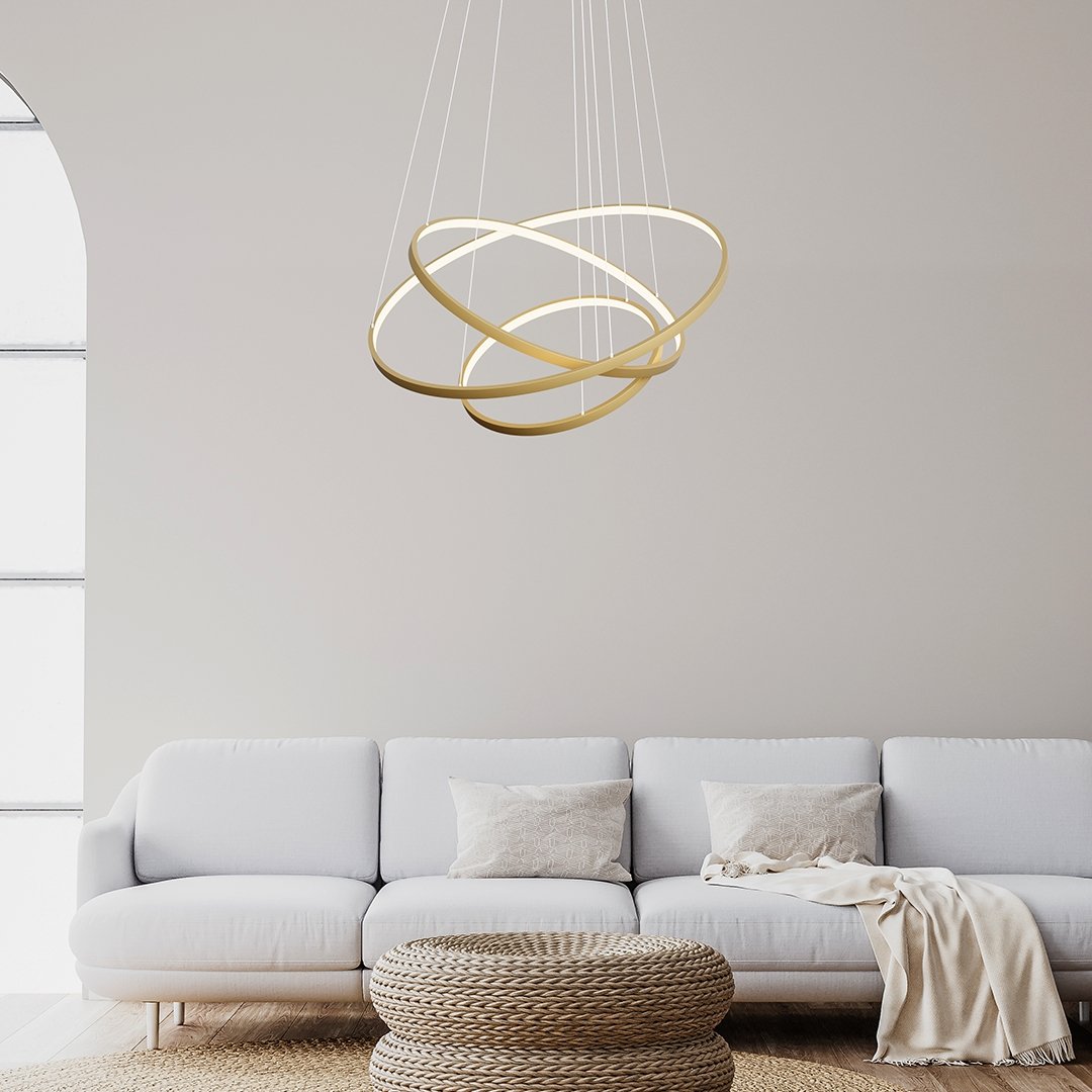Adjustable Modern LED Chandelier | Contemporary Dimmable Dining Room Light