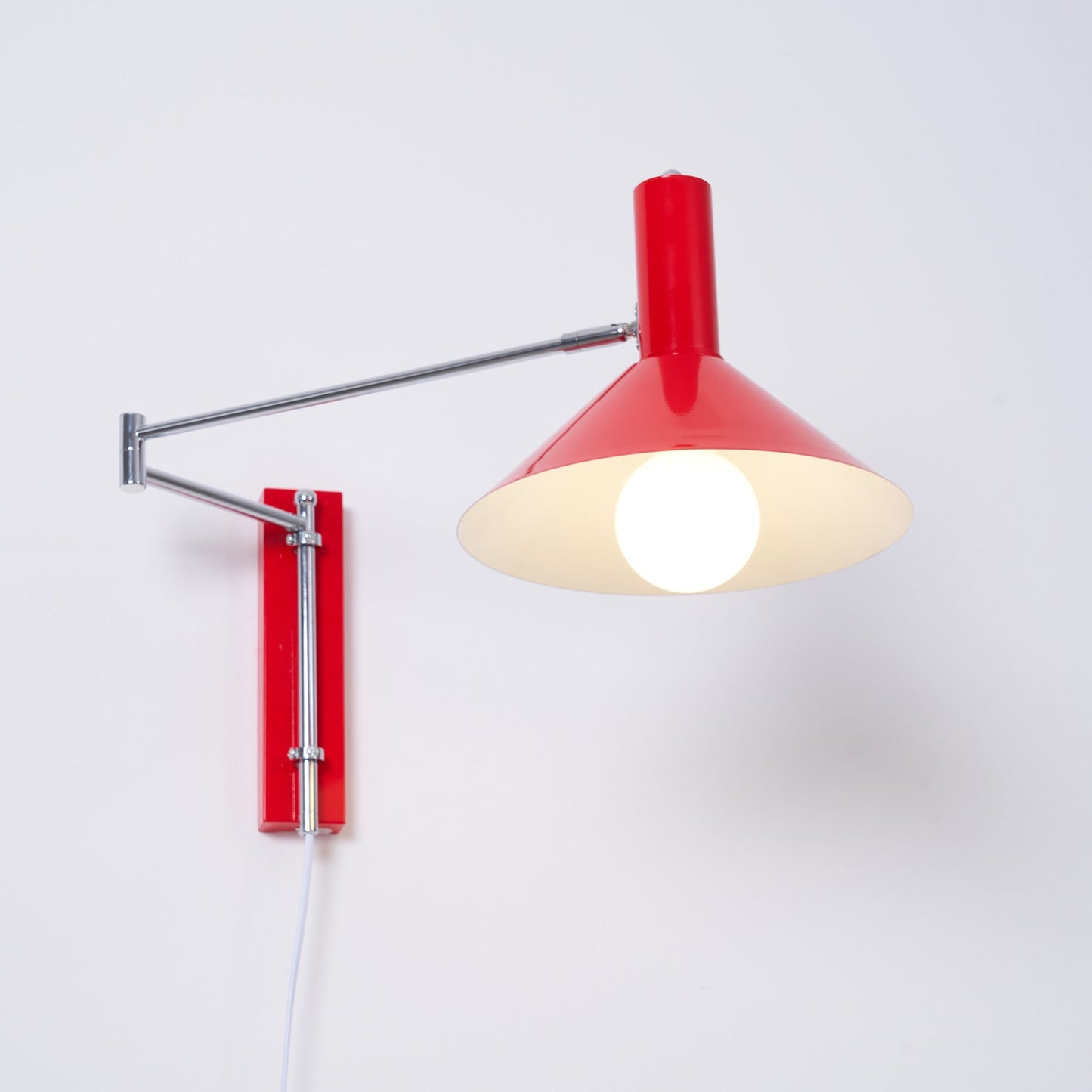 Adjustable Metal Wall Lamp | Modern Swing Arm Sconce for Bedroom or Living Room