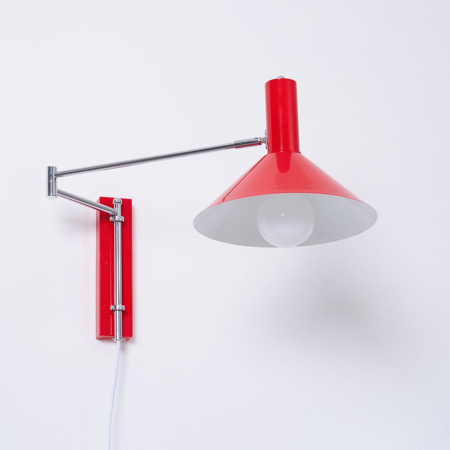 Adjustable Metal Wall Lamp | Modern Swing Arm Sconce for Bedroom or Living Room