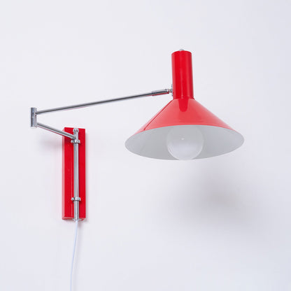 Adjustable Metal Wall Lamp | Modern Swing Arm Sconce for Bedroom or Living Room
