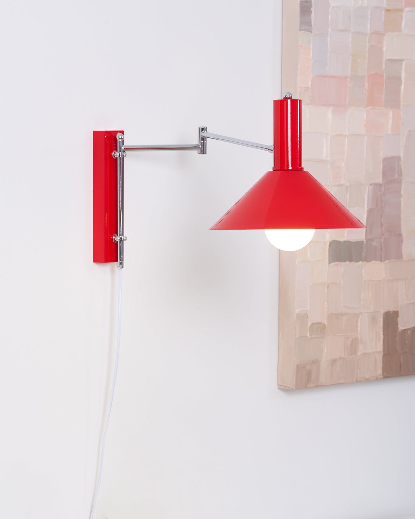 Adjustable Metal Wall Lamp | Modern Swing Arm Sconce for Bedroom or Living Room