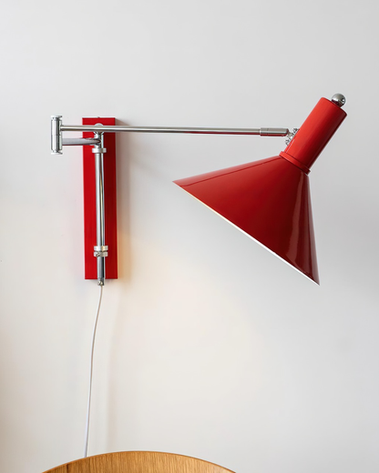 Adjustable Metal Wall Lamp | Modern Swing Arm Sconce for Bedroom or Living Room