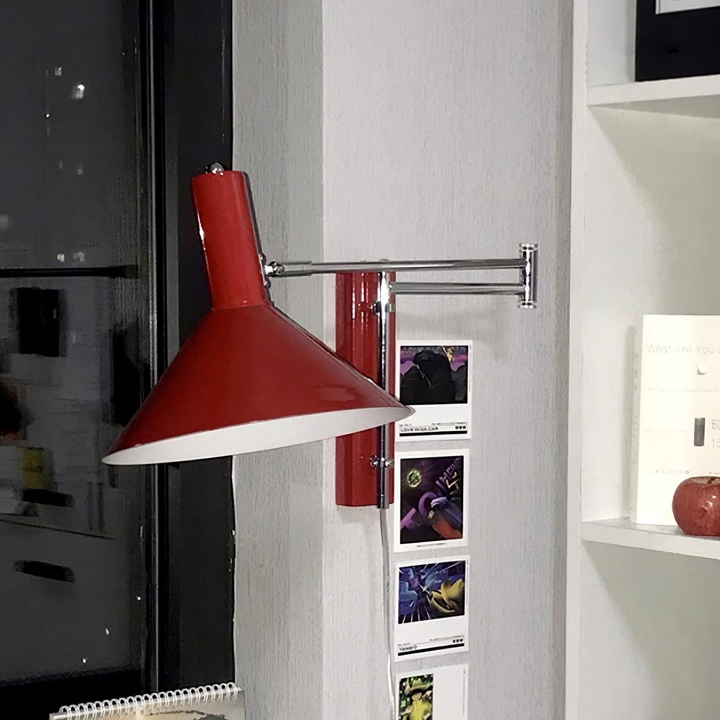 Adjustable Metal Wall Lamp | Modern Swing Arm Sconce for Bedroom or Living Room