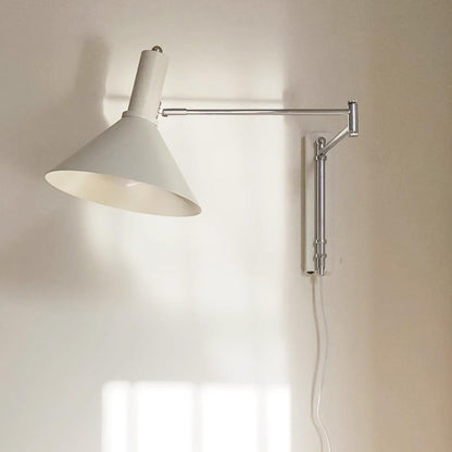 Adjustable Metal Wall Lamp | Modern Swing Arm Sconce for Bedroom or Living Room