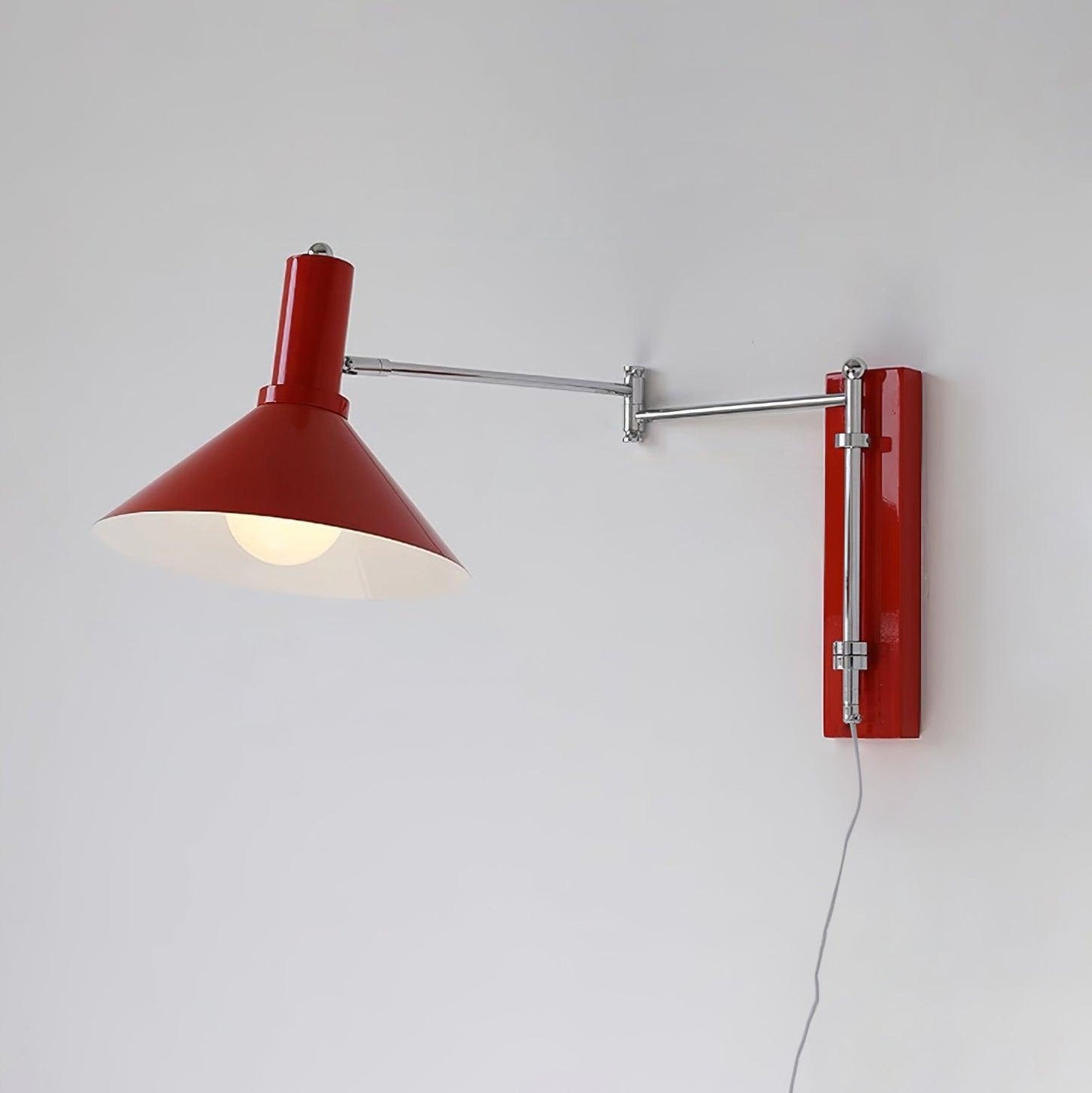 Adjustable Metal Wall Lamp | Modern Swing Arm Sconce for Bedroom or Living Room