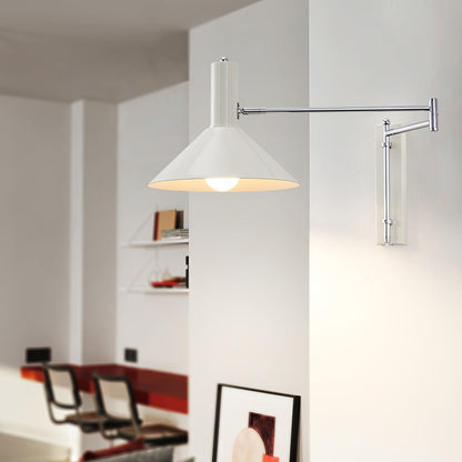 Adjustable Metal Wall Lamp | Modern Swing Arm Sconce for Bedroom or Living Room