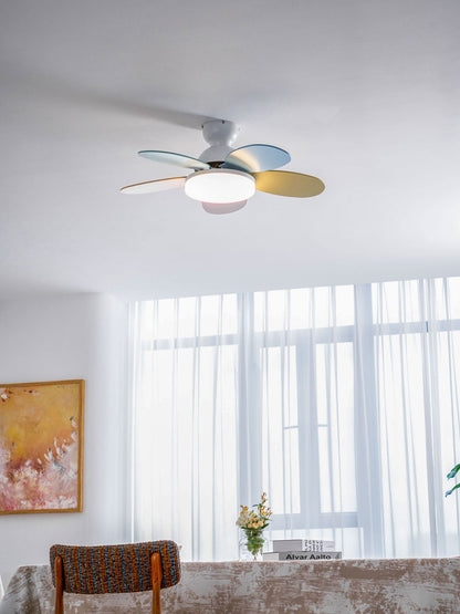 Modern Ceiling Fan Lamp with LED Light | Quiet Bedroom Ceiling Fan with Remote