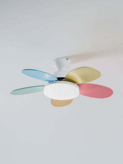 Modern Ceiling Fan Lamp with LED Light | Quiet Bedroom Ceiling Fan with Remote