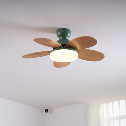 Modern Ceiling Fan Lamp with LED Light | Quiet Bedroom Ceiling Fan with Remote