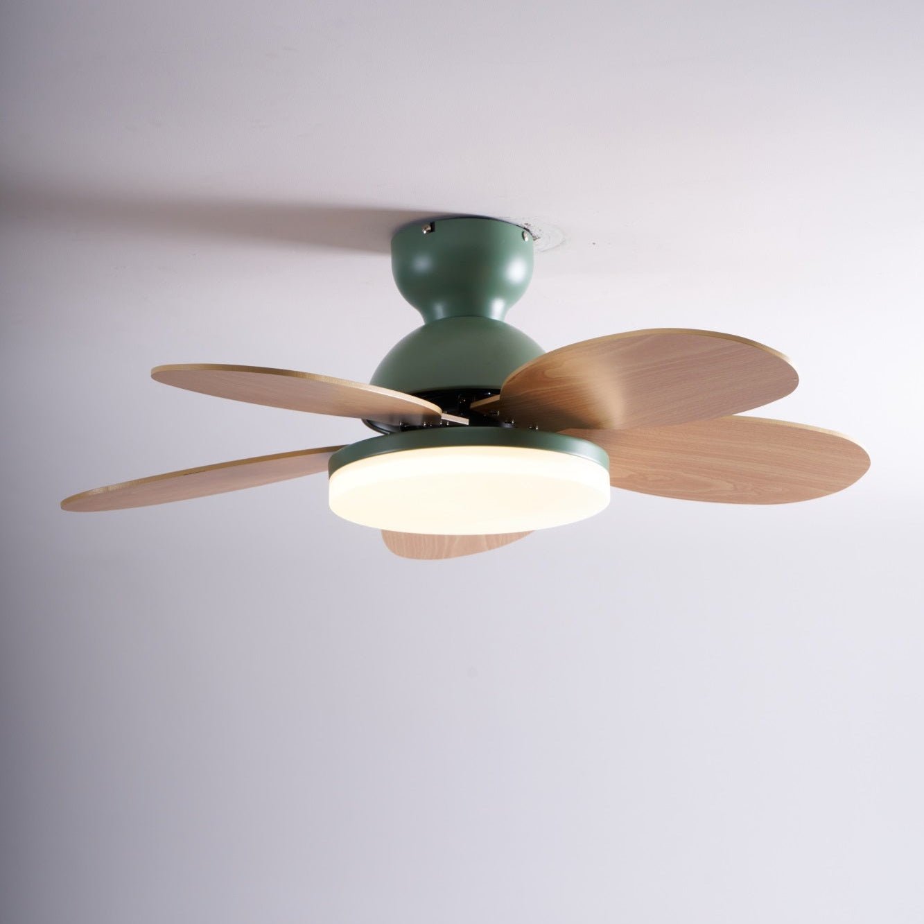 Modern Ceiling Fan Lamp with LED Light | Quiet Bedroom Ceiling Fan with Remote