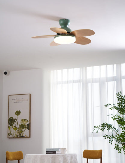 Modern Ceiling Fan Lamp with LED Light | Quiet Bedroom Ceiling Fan with Remote