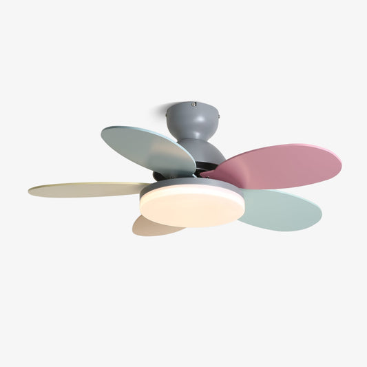 Modern Ceiling Fan Lamp with LED Light | Quiet Bedroom Ceiling Fan with Remote