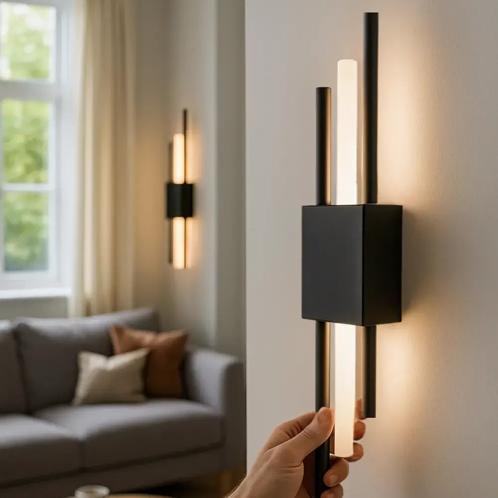 Modern LED Wall Light Sconce | Rechargeable Lamp for Bedroom and Living Room