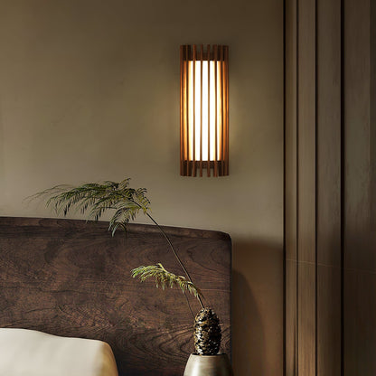 Modern Wooden Wall Lamp for Bedroom and Living Room | Indoor LED Sconce