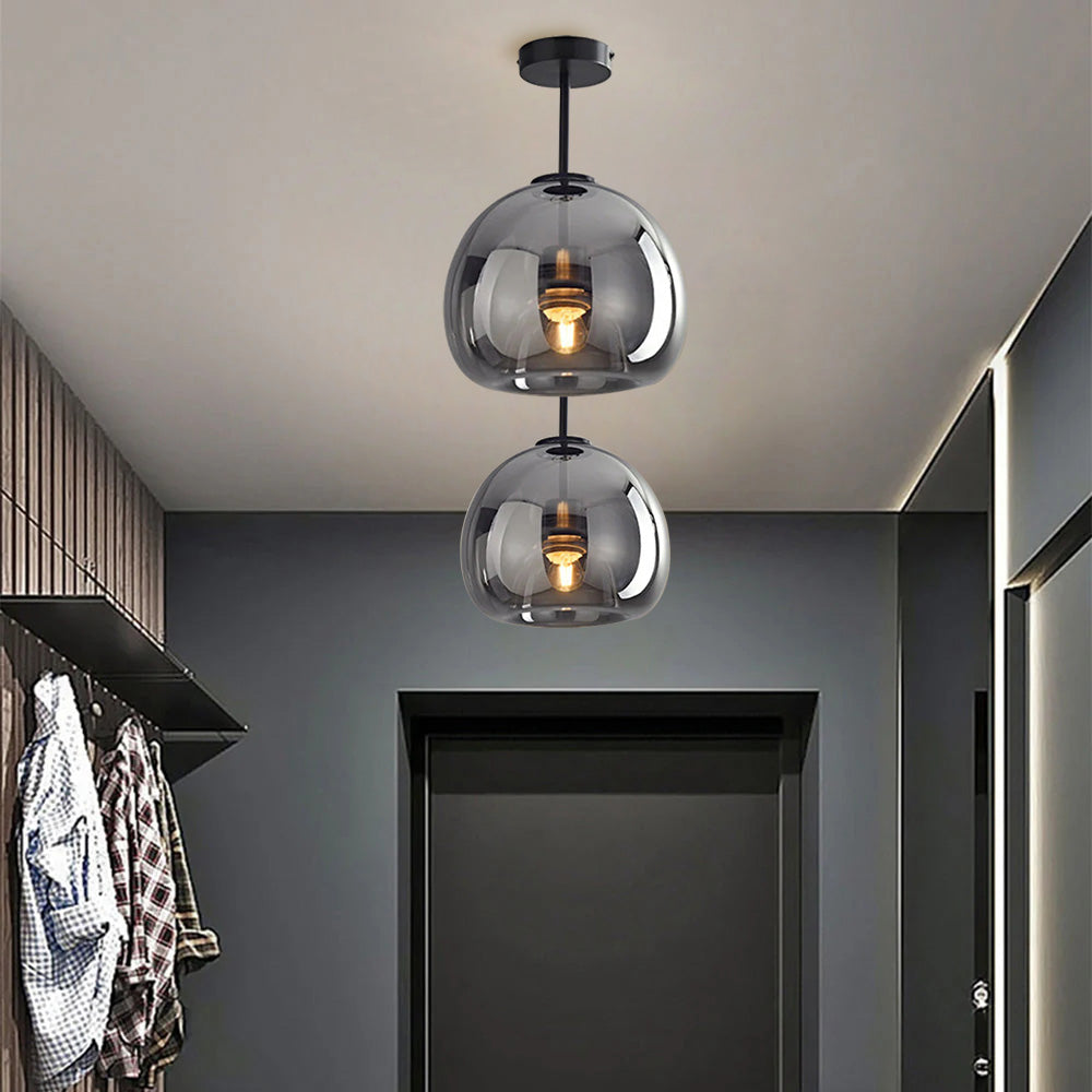 Modern Glass Ceiling Light | Contemporary Bedroom Living Room Ceiling Lamp
