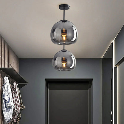 Modern Glass Ceiling Light | Contemporary Bedroom Living Room Ceiling Lamp