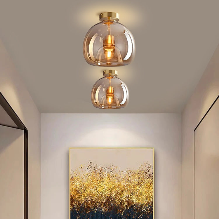 Modern Glass Ceiling Light | Contemporary Bedroom Living Room Ceiling Lamp