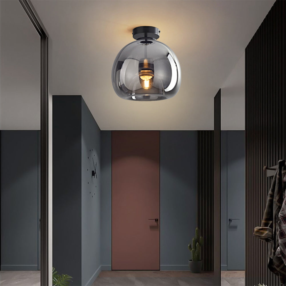 Modern Glass Ceiling Light | Contemporary Bedroom Living Room Ceiling Lamp