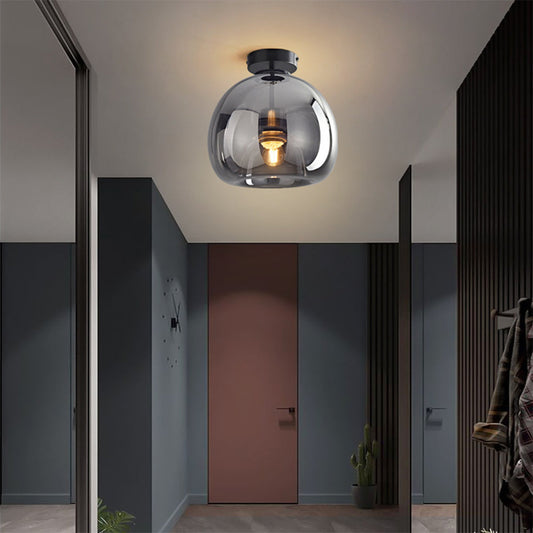 Modern Glass Ceiling Light | Contemporary Bedroom Living Room Ceiling Lamp