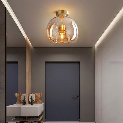 Modern Glass Ceiling Light | Contemporary Bedroom Living Room Ceiling Lamp