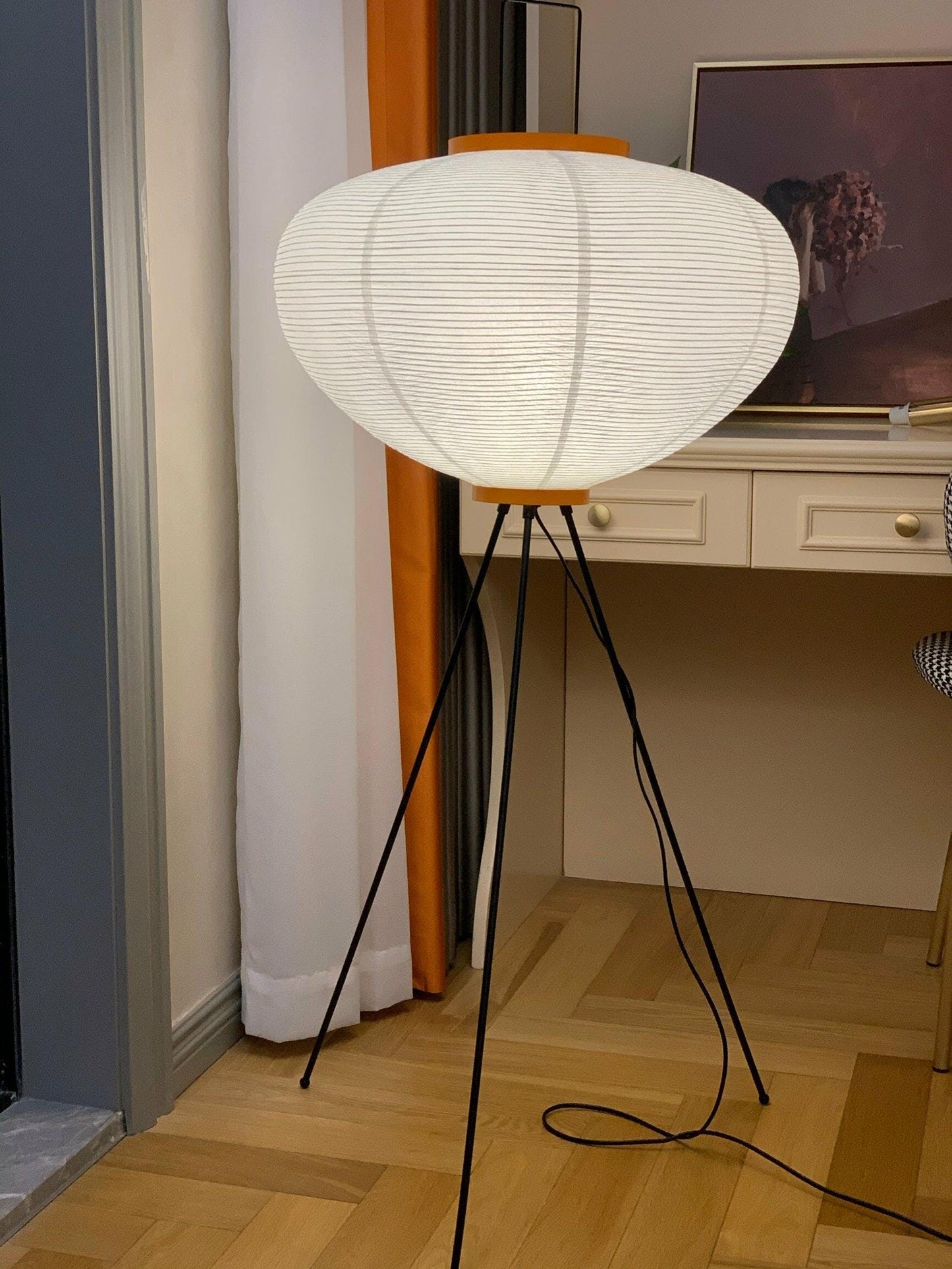 Modern Japanese Style Floor Lamp | Standing Light for Living Room and Bedroom