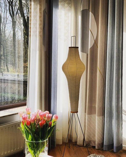 Modern Japanese Style Floor Lamp | Standing Light for Living Room and Bedroom