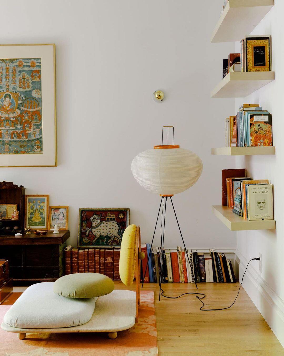 Modern Japanese Style Floor Lamp | Standing Light for Living Room and Bedroom