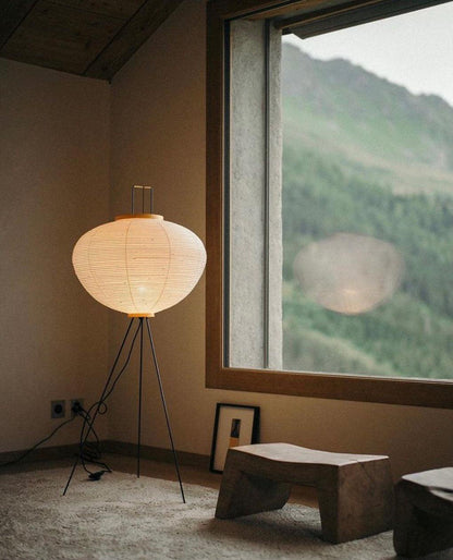 Modern Japanese Style Floor Lamp | Standing Light for Living Room and Bedroom