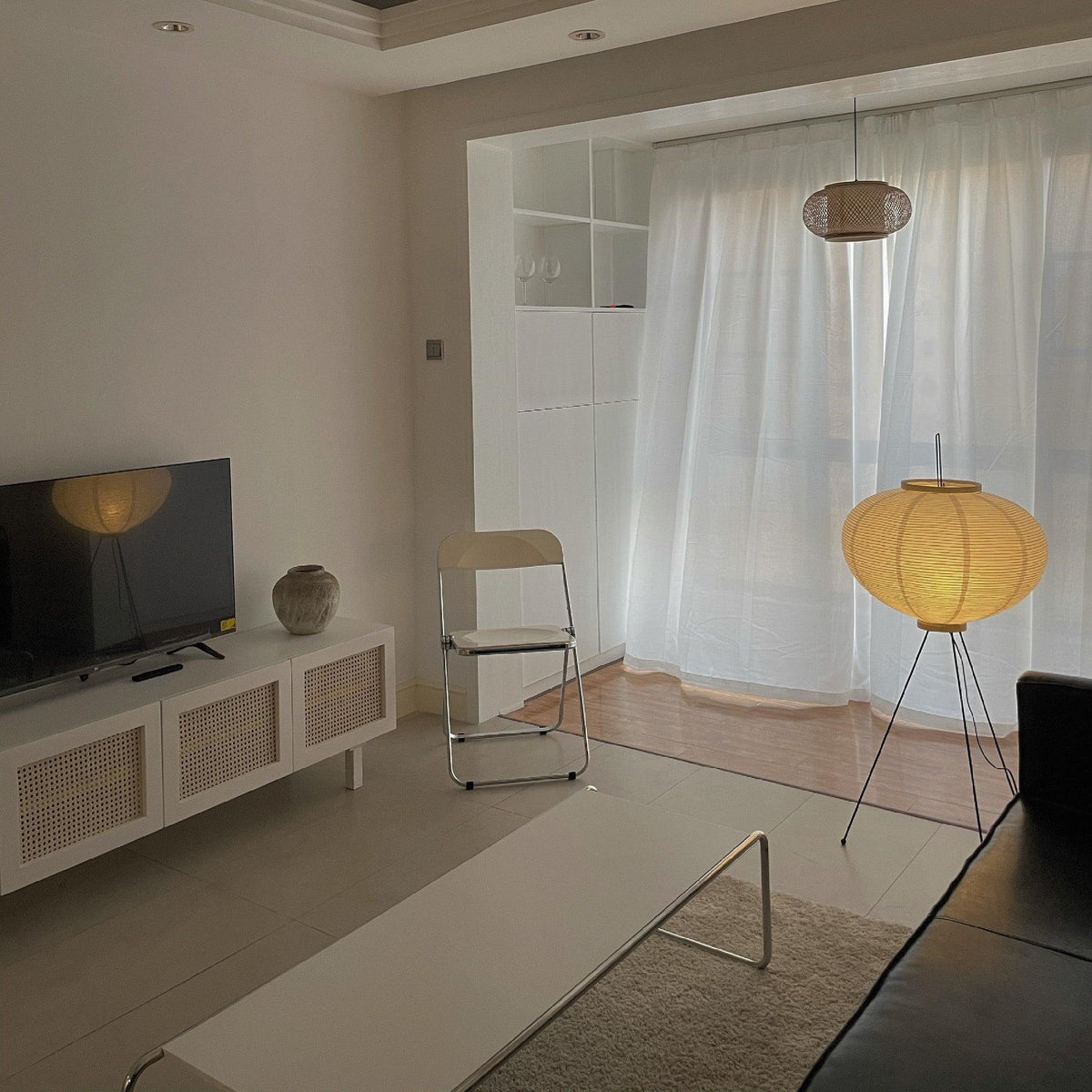 Modern Japanese Style Floor Lamp | Standing Light for Living Room and Bedroom